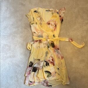 Danny & Nicole Yellow Ruffled Tiered Sundress